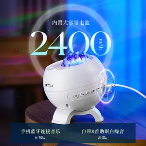 Wanhuo Northern Lights Water Ripple Bluetooth Speaker Bedroom Starry Sky Projection Lamp Ambient Light Night Light Birthday Gift