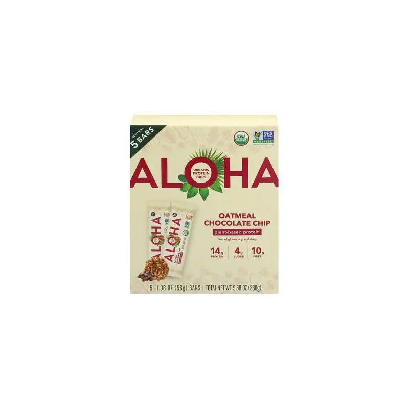 Aloha Oatmeal Chocolate Chip Protein Bars 5ct