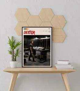 Dexter Poster - Dexter Print - Minimalist Tv Series Poster - Vintage Retro Print - Wall Art Print - Home Decor