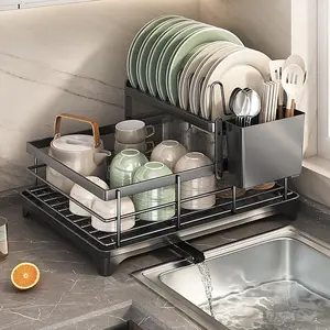 Kitchen Dish Drying Rack, Kitchen Dish Storage Rack, Dish Drain Bowl Tray Rack, Countertop Dish Filter Rack, Kitchen Storage Organizer, Dish Racks