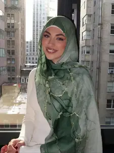 Women's Fashionable Long Scarf, Head Scarf, Casual Soft Comfortable Breathable Shawl for Daily Wear, Fashion Accessories for Women & Girls