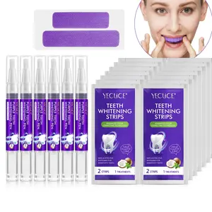 Two Boxes Yecuce Mint Toothpaste & Strips, Fresh Mint Flavor, Neutralize Teeth Color, Remove Stains, Relieve Sensitive Teeth, Oral Care Set