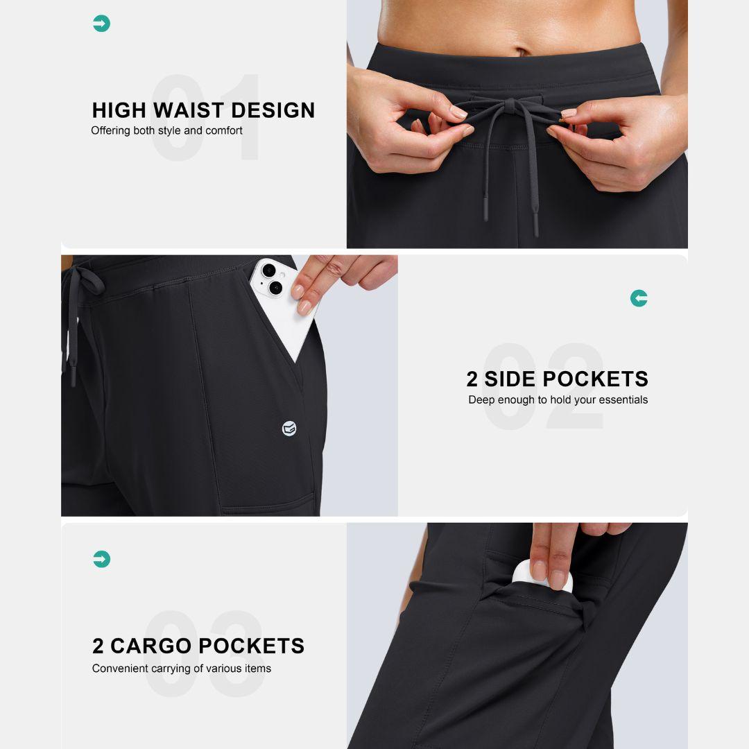 [Clearance] G GRADUAL Women's Buttery Soft High Waisted Joggers, Tapered Sweatpants with 4 Pockets for Lounge, Workout & Travel, Sweatpants For Women,travel essentials,camping essentials, Fitted, Full Length
