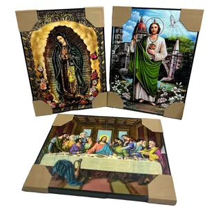 San Judas Tadeo, Virgen Mary (Guadalupe), Last Supper (Ultima Cena) Framed Religious Wall Art Decor- perfect gift