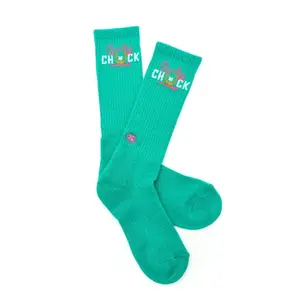 Lucky Chuck Teal Cowboy Boot Socks