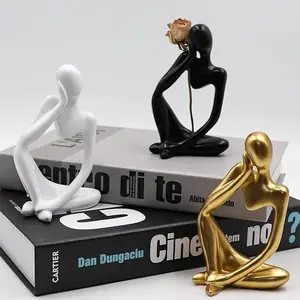 Abstract Figure Resin Statue, Multiple Colors, Thinker Sculpture, Housewarming Gift, Modern Minimalist Art, Home Decor, Ornaments