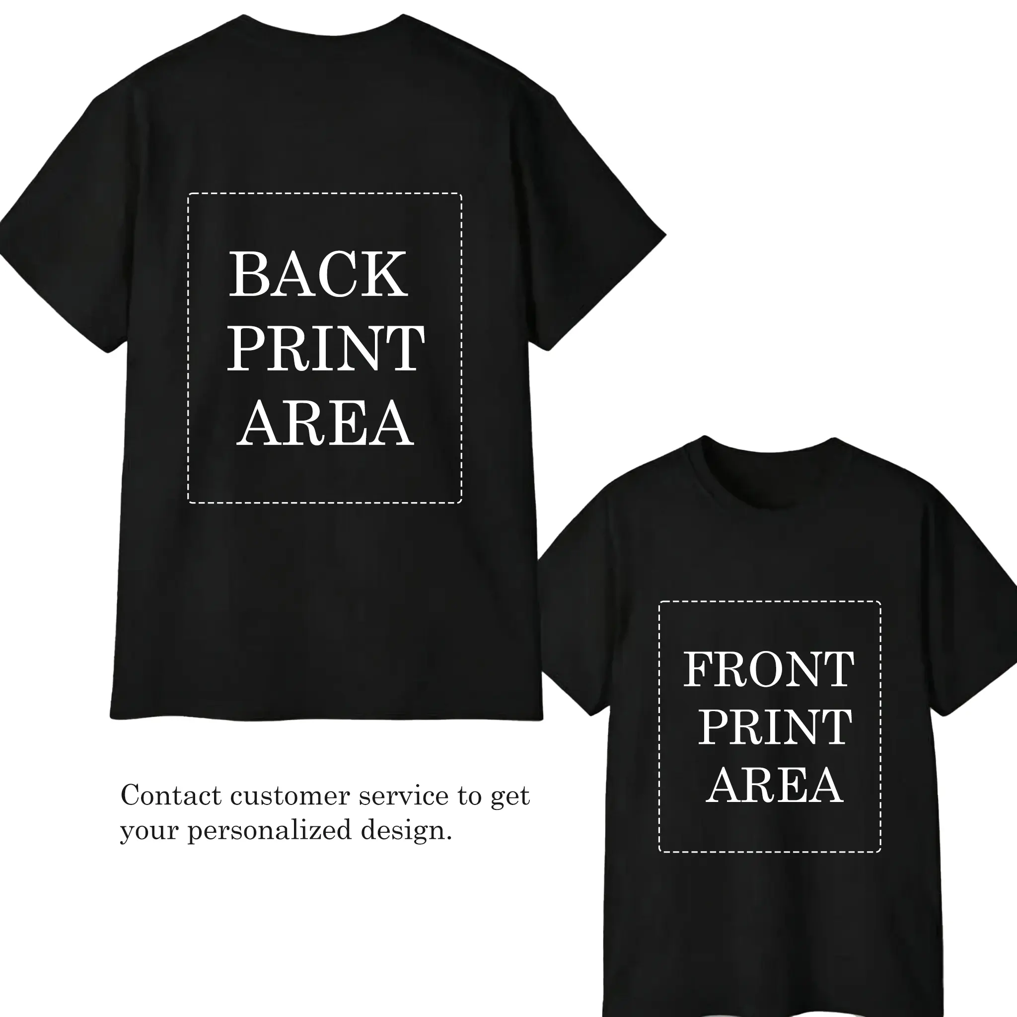 Custom Photo T-Shirt | Upload Your Own Image | Personalized Front & Back Print | 100% Cotton Unisex Tee