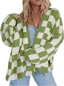 Plus Size Women's Colorblock Patchwork Knit Dress, Casual V Neck Sweater for Fall & Winter, Comfortable Fashion Clothing Knitwear