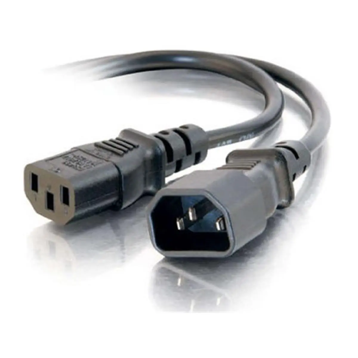 C2G Jumper Style Power Extension Cord, 2ft 16AWG Power Extender Cable with C13-C14 Connector for Outdoor Leisure Gear