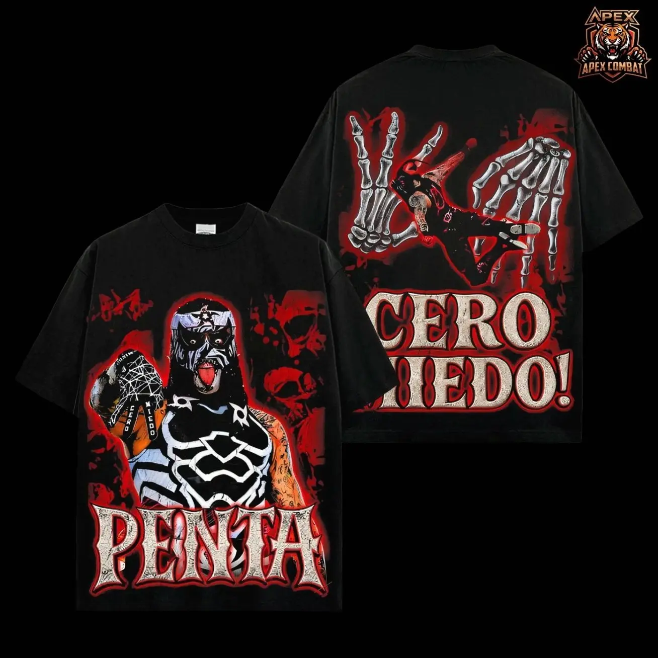 Penta El Zero Miedo v2 WWE Legend Premium Wrestling T Shirt 100% Cotton T-Shirt The Charismatic Army, Team Xtreme Shirt, WWE Fans Shirt, WWE Event Outfit ZHZ