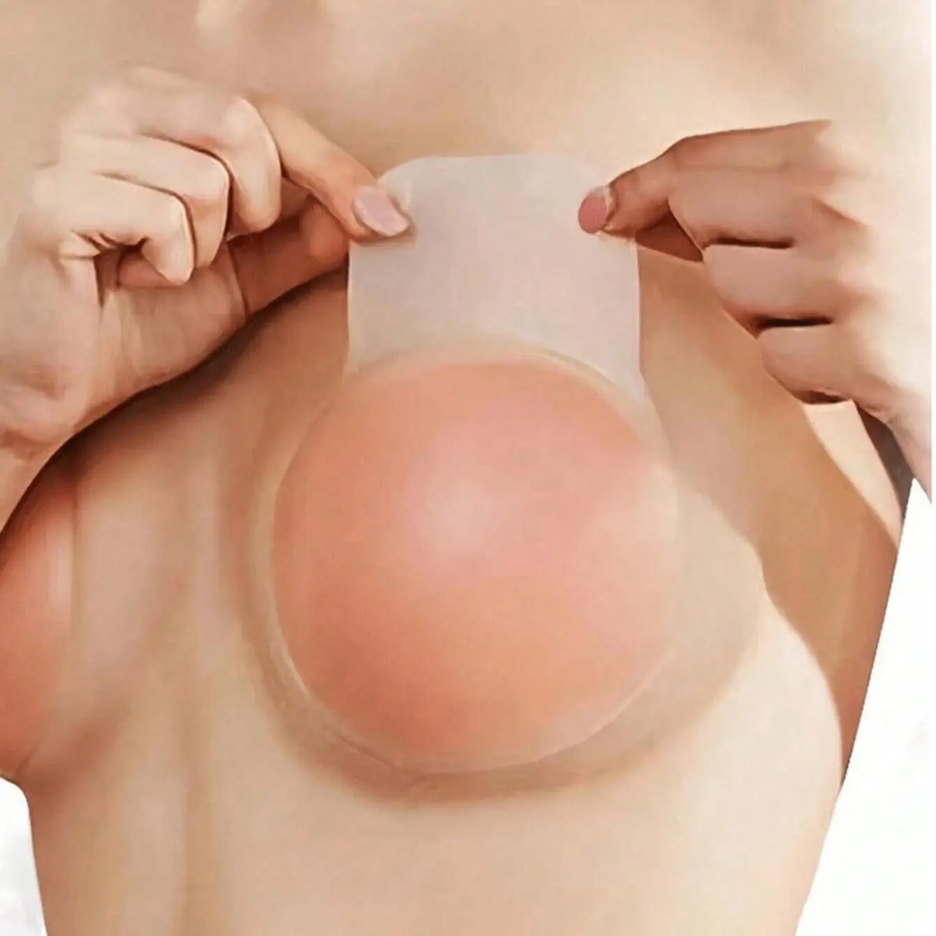 2pcs Reusable Silicone Breast Pads for Women, Strapless and Invisible Wedding Underwear, Silicone Bra Insert, Adjustable Push-Up, Enhanced Lift for Summer, Anti-Visible Nipple Covers, Womenswear Outfit Accessories, Push Up Inserts