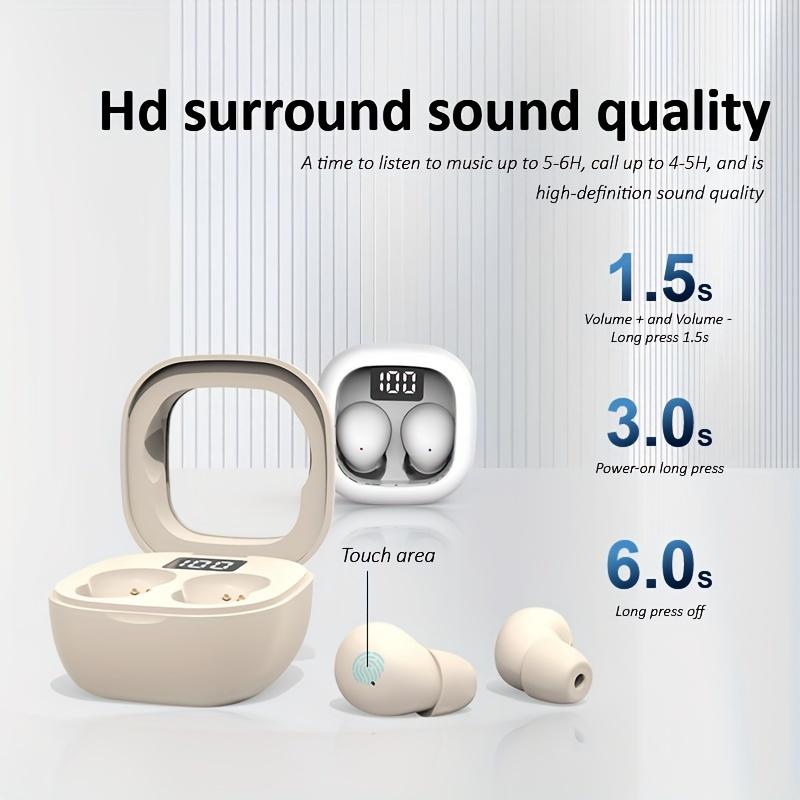 Ultra Small Sleep Wireless Earbuds, Invisible In Ear Mini Wireless Earphones High Sound Quality, Noise Reduction Binaural Call Headset, Touch Operation