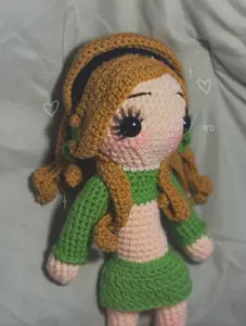 Positions inspired handmade crochet doll