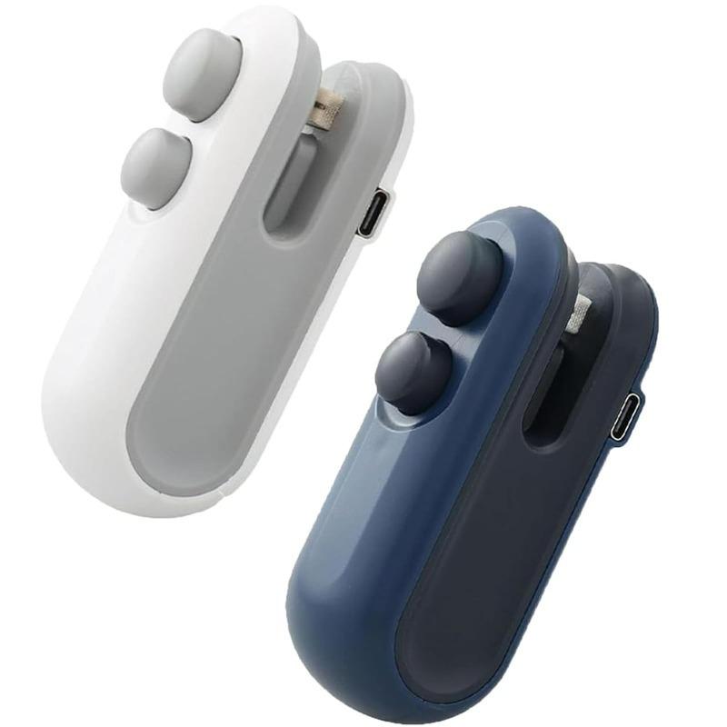 2PCS/3PCS 2 in 1 Mini Sealer and Cutter, Portable USB Rechargeable Snack Sealing Machine, Handheld Heat Seal Device for Food Preservation