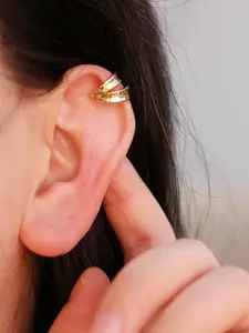 Elegant Women's Ear Cuff Clip, Brass Material No Piercing Needed, Non Piercing Earrings, Simple Cute Design, Perfect Gift for Friends & Family, Earcuff