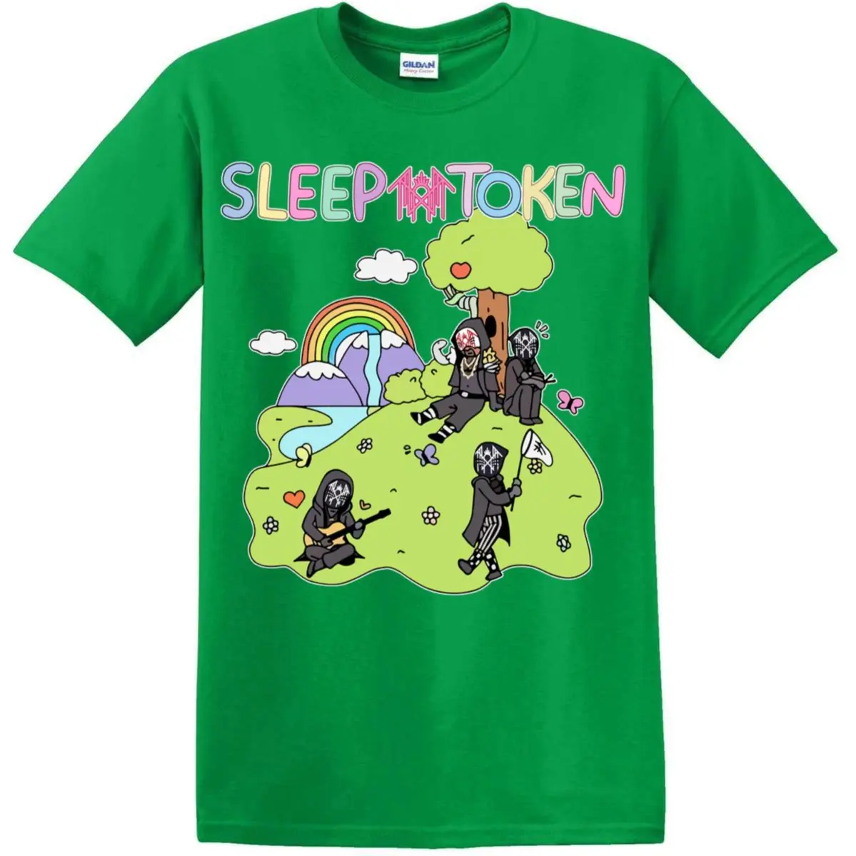 Sleep Token C0wboy Rider Shirt Cute Rainbow T-Shirt Casual Cotton