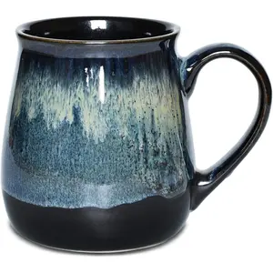 Large Ceramic Coffee Mug, Big  Cup for Office and , 21 Oz, Dishwasher and Microwave Safe (Deep Blue, 1)