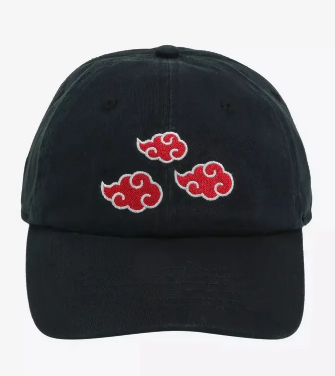 Shippuden Akatsuki Clouds Cap, Embroidered Cap, Naruto Cloud Embroidered Cap, Anime Embroidered Hat