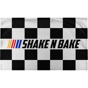 Ricky Bobby Talladega Nights Shake N Bake Motivational Inspirational Office Gym Dorm Wall Decor Design on a 3X5 Feet Flag for Easy Hanging. Authentic BANGER FLAG
