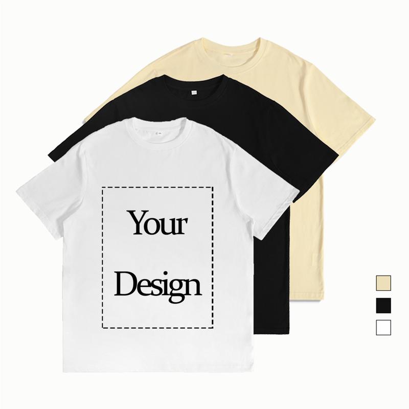 Custom-Made 100% Cotton Short-Sleeve T-Shirt Comfortable Casual Crew Neck Tee Freely Designed Pattern Streetwear