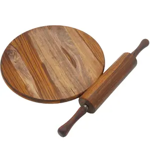 Wooden Rolling Pin and Board Set | Premium Chakla Belan for Roti, Chapati & Dough Rolling
