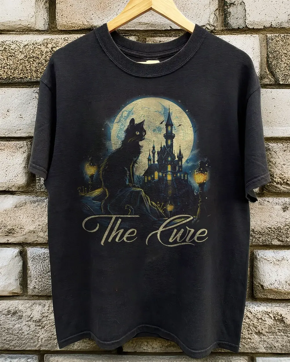 The Cure Vintage Cat Art Shirt - Rock Band Unisex T-shirt
