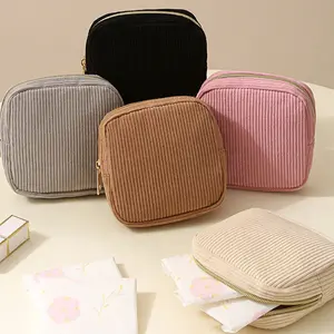 Portable Sanitary Pad Storage Bag Large Capacity Soft Material for Tampons and Panty Liners, Minimalist Bohemian Style, Travel Organizer Bag Organizer Pouch