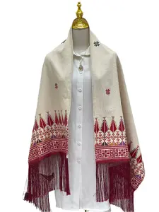 Luxurious Elegance: Embroidered Etamin Shwal