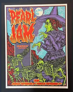 Pearl Jam Boston Fenway Park Concert Poster 2018