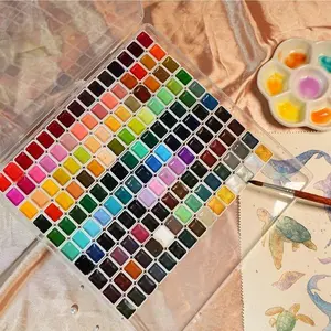 150 Shades Watercolor Paint Box, Premium Non-Toxic Pearlescent Watercolor Paints, Professional Art Supplies for Adult Artists, Perfect for Painting, Sketching and Daily Art Creation