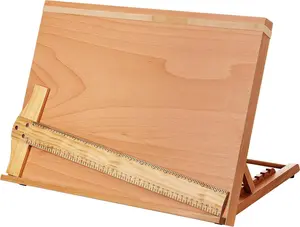 5-Position Drawing Sketching Board, Adjustable Portable Drafting Table Easel, Beechwood, , A2