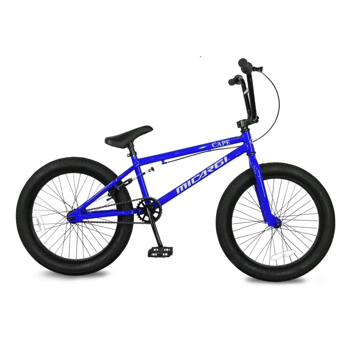 Micargi Maze 20-Inch Youth BMX Bicycle - High Tensile Steel Frame, Aluminum U-Brake, 3-Piece Crank for Street & Park Riding, Blue