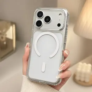 MagSafe Compatible Clear Magnetic Case for iPhone 17 Pro Max - Anti-Yellowing, 10FT Military-Grade Shockproof Protection, Slim Bumper Design |     Compatible with iPhone 11/12/13/14/15 Pro/16 Pro Max/17 Pro/17 Air
