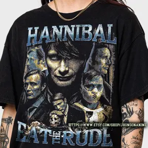 Limited Hannibal Vintage T-Shirt, Horror Movie T-Shirt, Gift For Woman and Man Unisex T-Shirt NB9FVS