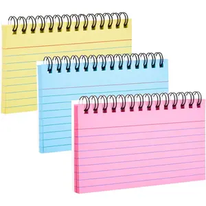 150 Sheets Flash Cards 3x5 Inches Spiral Bound Index Cards Colored Ruled Index Cards with Ring Colorful Notecards Flashcards for Studying  School Office Taking