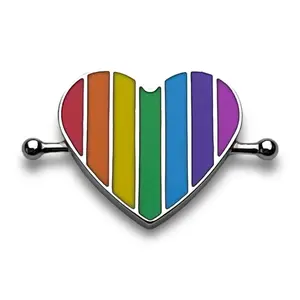 Heart-shaped Rainbow Chroma Stripe Element