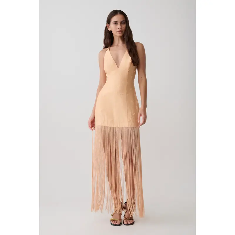 light pink satin dress Dani Slip Dress, in Light Pink Luxe Satin, Size: 2XL | Show Me Your Mumu main image 0