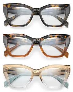 3-Pack Oversized Reading Glasses Effectively blocks blue light Relieves eye strain Multiple prescriptions available