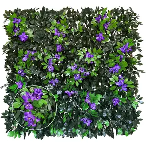 Expandable  Screen with Artificial Flower for Balcony Patio Fence Greenery  Fence Outdoor Leafy   1 count