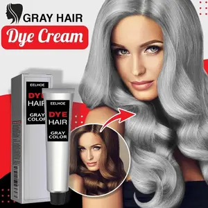Granny Grey Hair Dye, One-Step Dyeing Gentle and Non-Irritating Hair Color Cream, Scalp-Friendly and Easy to Rinse Off