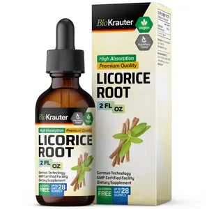 BioKrauter Licorice Root Tincture – Natural Digestive Support Supplement Herbal Liquid Dropper