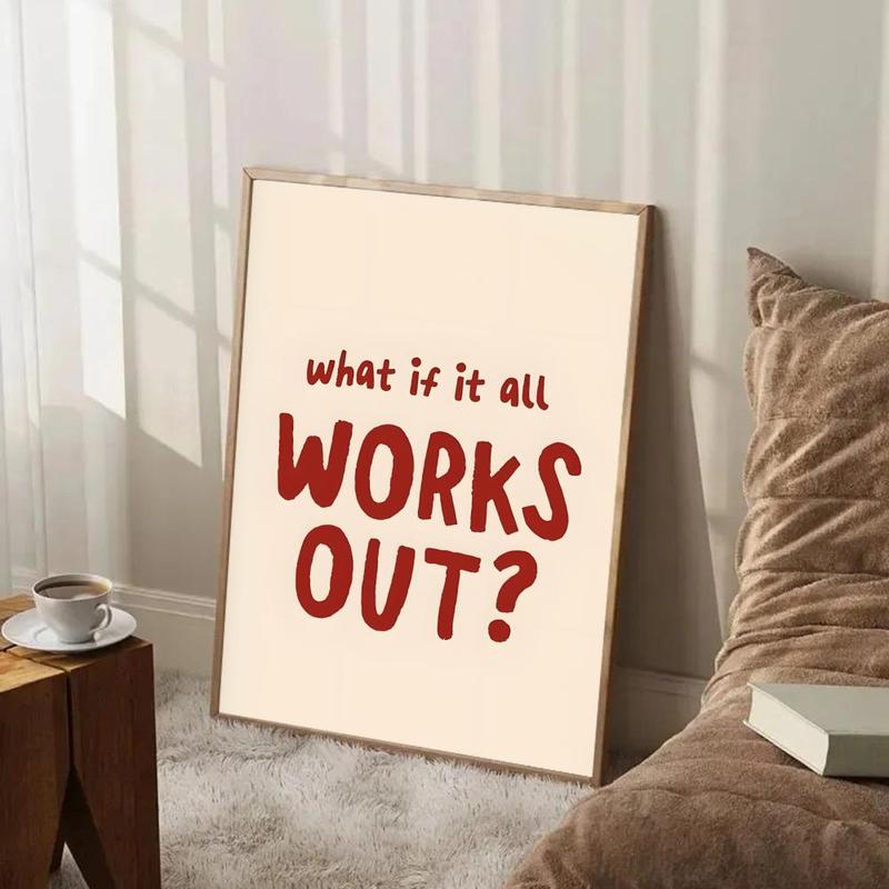Heartfelt Inspirational Life Story W-What If It All Works Out Poster Lightfast self-adhesive posters ideal for gifting and adorning walls in bedrooms living rooms bars cafes and eateries high-def printing water-repellent safeguard