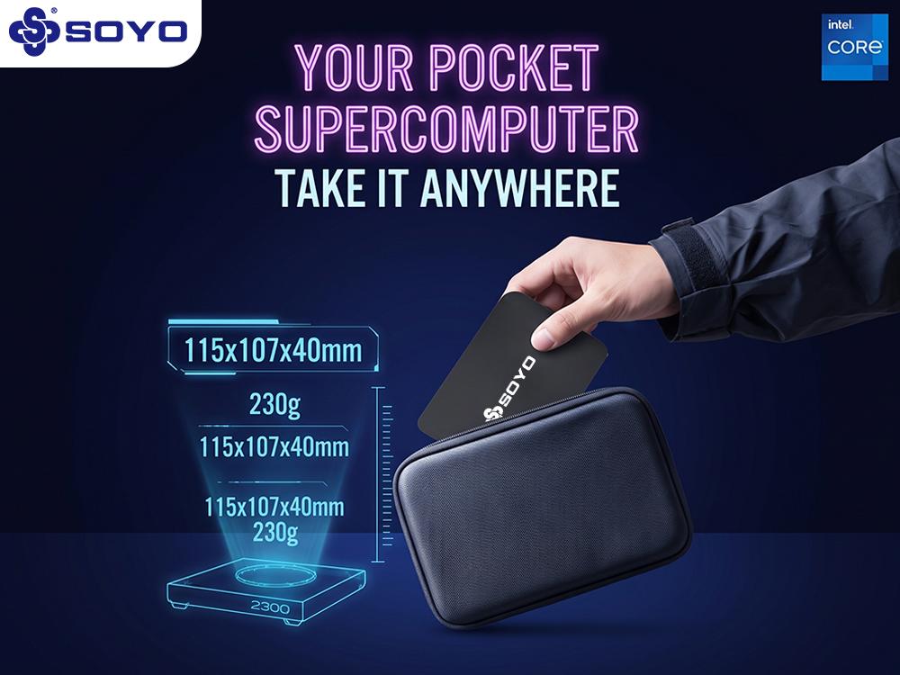 SOYO Y5 Series Mini PC Intel Core i3/i5/i7 Desktop Computer, 8GB RAM 128GB SSD, Micro Compact PC for Home/Office, Support 4K Display, WiFi5 Bluetooth 4.2, Preinstalled Windows 10/11 Pro, Silent Low Power Consumption, Small Form Factor Business Desktop soh