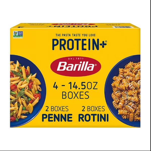 Barilla Protein+ Penne and Rotini Pasta, 4 pk./14.5 oz.