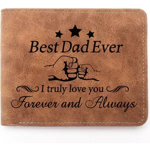 To My Dad Gifts, Leather Wallet for Man, Engraved Personalized Leather Wallet, Father's Day Gift, Birthday