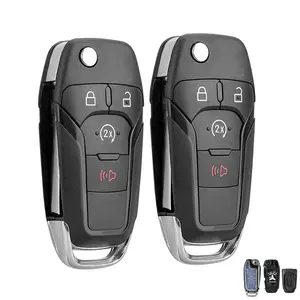 2 Replacement For Ford F-150 F150 2015 2016 2017 2018 2019 2020 Flip Remote Key Fob Shell Case 4 Button