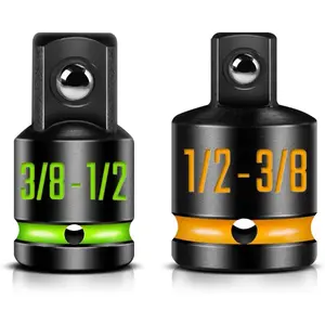2-  Socket Adapter & Reducer Set, 1/2"F to 3/8"M & 3/8"F to 1/2"M, with -Filled Markings, CR-MO Steel for  Wrenches