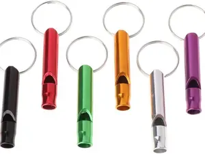 Ultrasonic Dog Training Whistles - 6 Pack of Metal Whistles for Small & Large Pets - Effective Training Tool for Managing Barking - Clear Communication Keychain Whistles