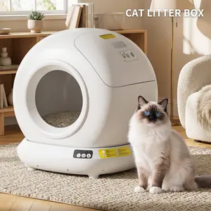 Automatic Self-Cleaning Cat Litter Box, Odor Control & Safety Sensor, Large Capacity, Easy Maintenance