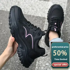 Women's Lightweight Safety Shoes with Steel Toe, Anti-Hit and Anti-Puncture, Fashionable Casual Breathable Functional Shoes